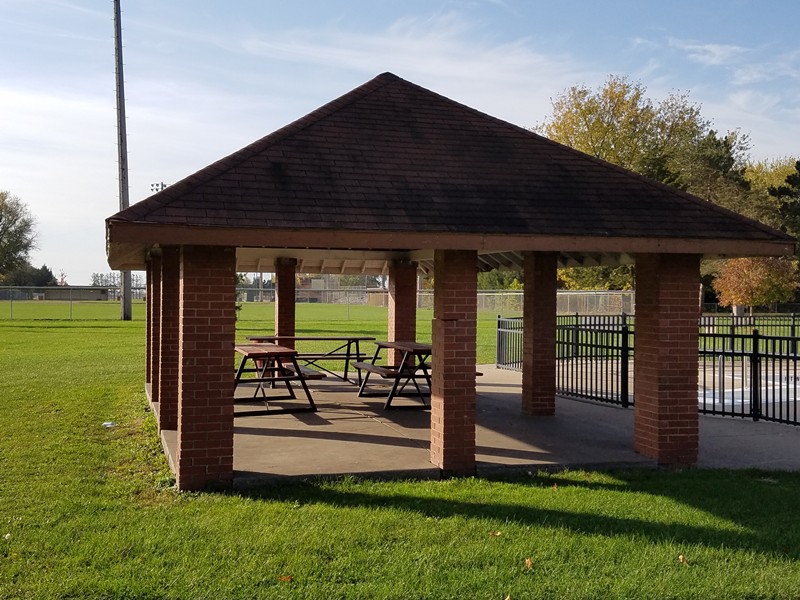 picnic shelter in a park